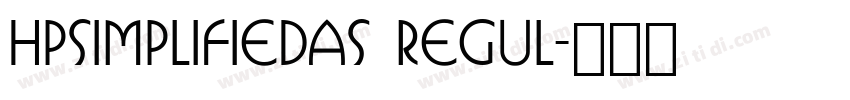 HPSimplifiedAS Regul字体转换